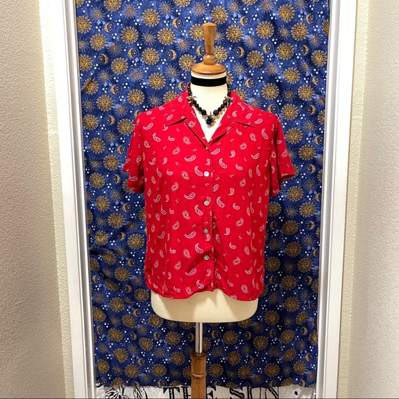 🌈 Amazing Vintage mini Paisley top - Picture 2 of 11